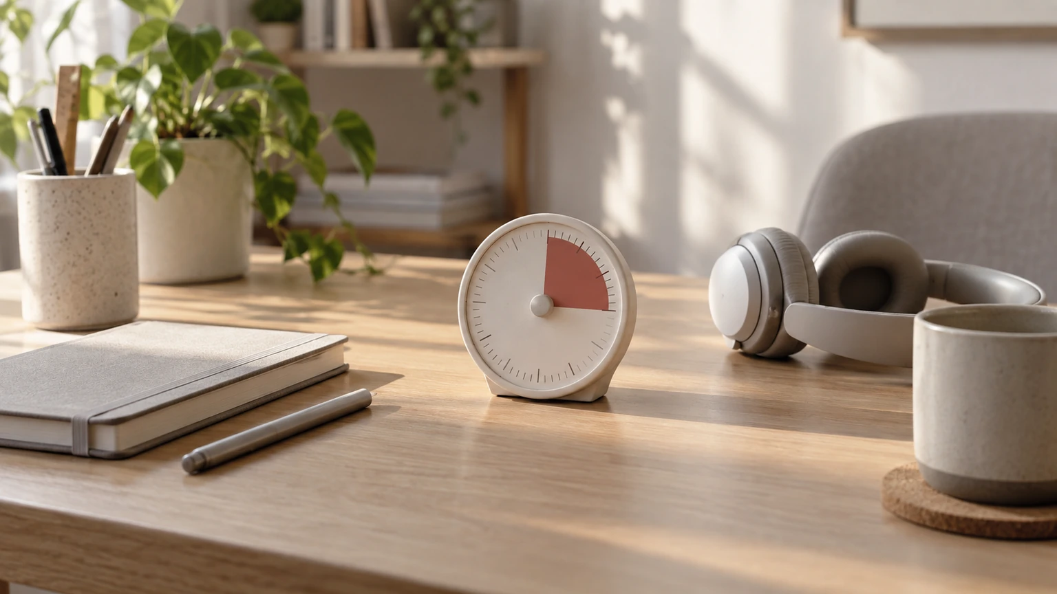 Bureau minimaliste pour retrouver du travail concentré